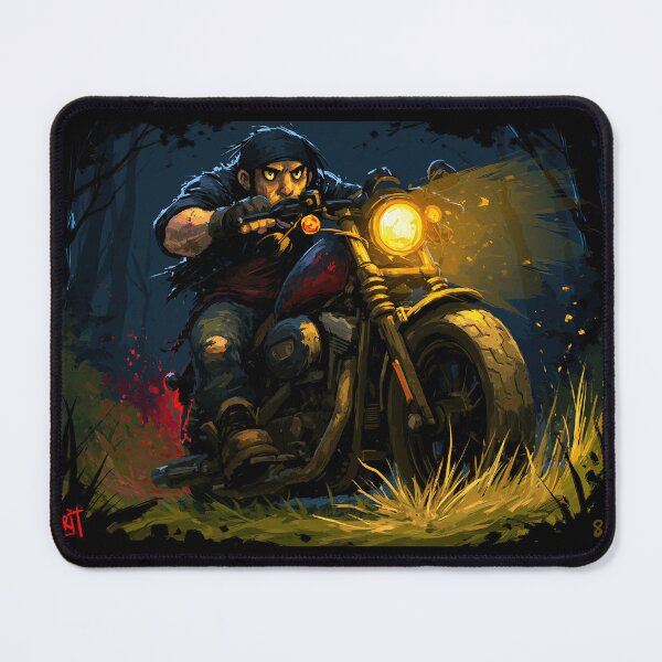 Item preview, Biker Speeding Past City Buildings at Night designed and sold by Piotrek0001.