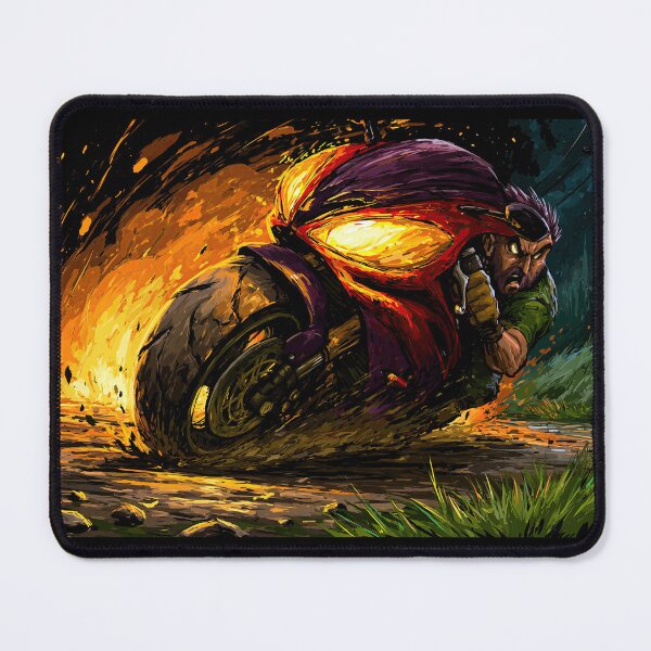 Item preview, Biker Surrounded by Fire and Smoke designed and sold by Piotrek0001.