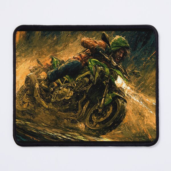 Item preview, Biker Riding Through Yellow Light and Dust designed and sold by Piotrek0001.