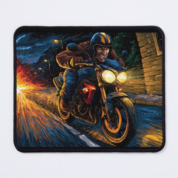 Item preview, Red Motorcycle with Double Headlights Speeding designed and sold by Piotrek0001.
