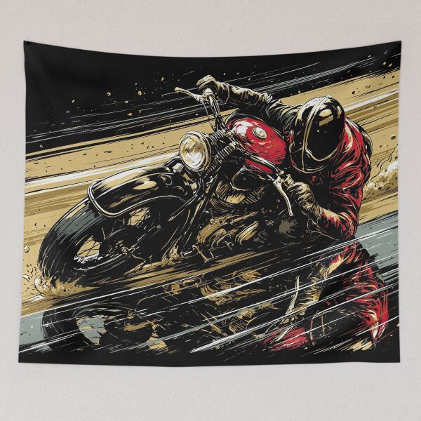 Item preview, Copy of Biker Leaning Hard into Corner at Night designed and sold by Piotrek0001.