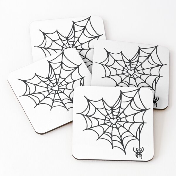 Item preview, Cute Spider Web Heart Aesthetic Design | Gothic Minimal Art designed and sold by FloraMyst.