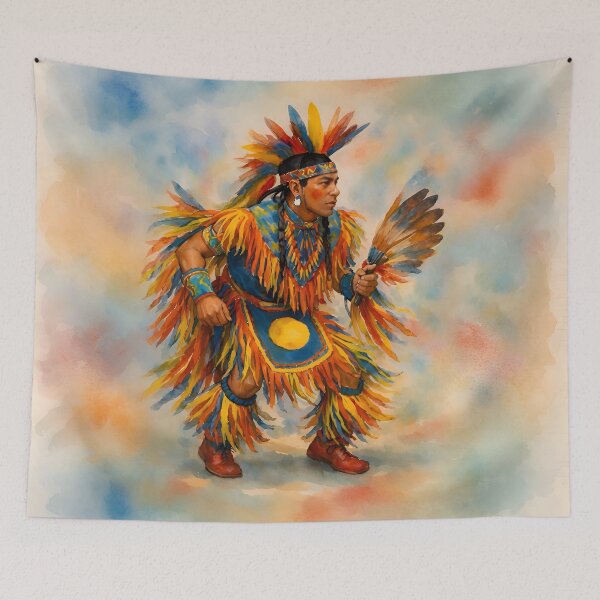Item preview, Colorful Powwow Dancer designed and sold by TinCatOutPost.