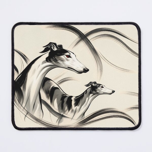 Item preview, GALOGO - Suibokuga Flow - Dissolving Wind designed and sold by GALOGO – Art for Sighthounds & Animal Welfare.