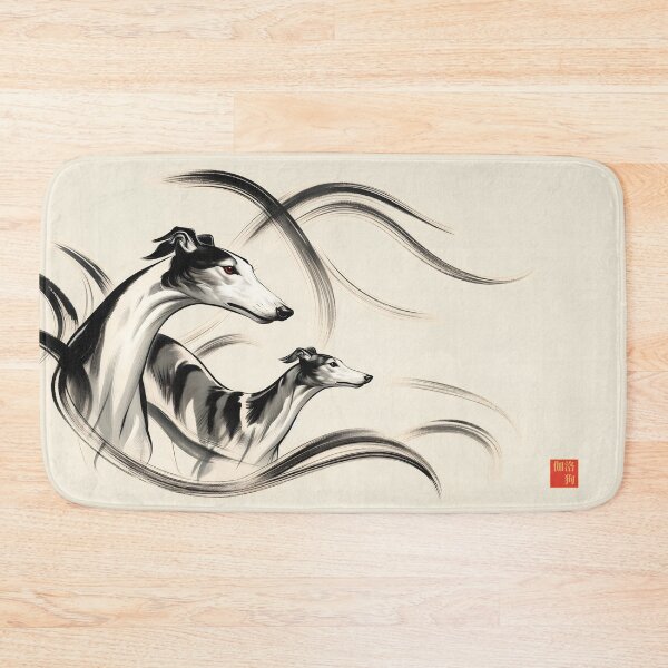 Item preview, GALOGO - Suibokuga Flow - Dissolving Wind designed and sold by GALOGO – Art for Sighthounds & Animal Welfare.