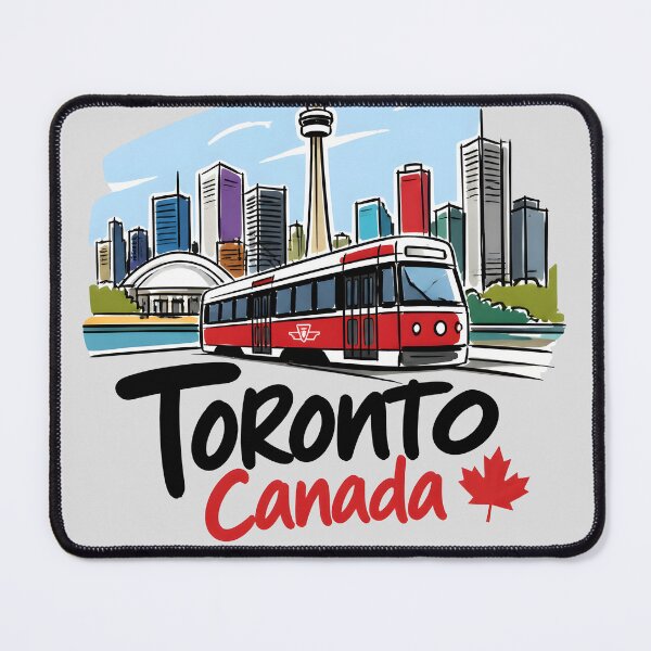 Item preview, Toronto TTC Streetcar Skyline Cute Cityscape Colorful City designed and sold by HowToCanadian.