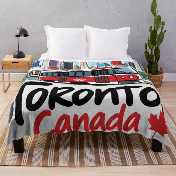 Item preview, Toronto TTC Streetcar Skyline Cute Cityscape Colorful City designed and sold by HowToCanadian.