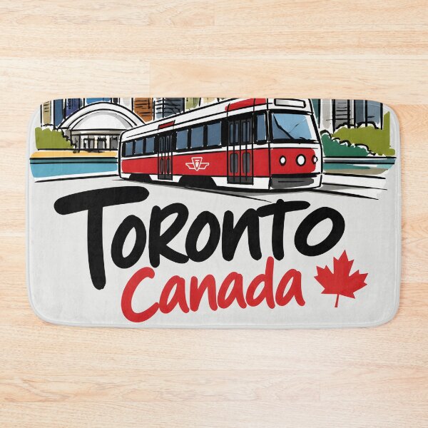 Item preview, Toronto TTC Streetcar Skyline Cute Cityscape Colorful City designed and sold by HowToCanadian.
