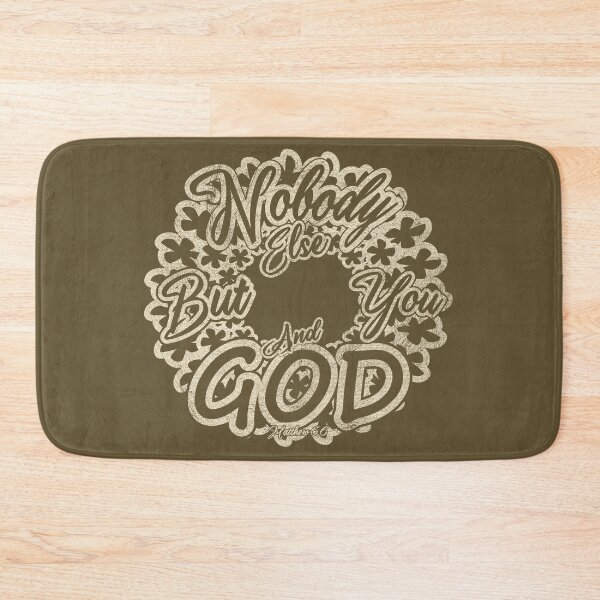 Item preview, Nobody Else But You and God Matthew 6:6 Floral Christian Typography Design | White for darker background designed and sold by ZechJohnRB.