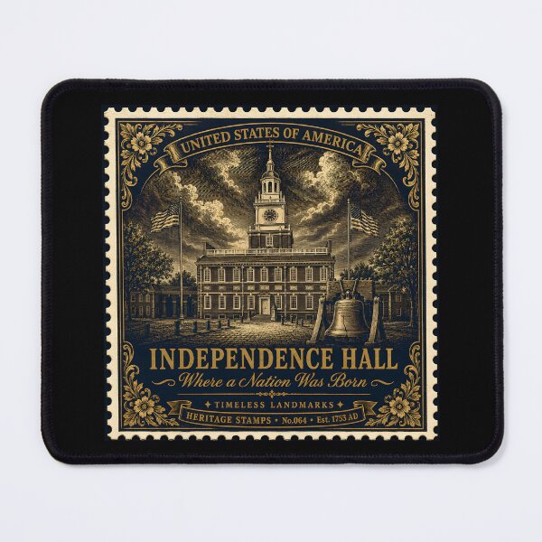 Item preview, Independence Hall Poster — Philadelphia USA Travel Print — American History Gift for History Lover — Vintage Wall Art designed and sold by Martin's_Design.
