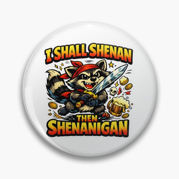 Item preview, I Shall Shenan Then Shenanigan – Funny Raccoon Sword T-Shirt designed and sold by MerchlyMike.