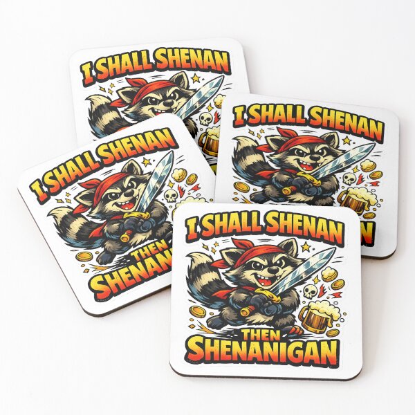 Item preview, I Shall Shenan Then Shenanigan – Funny Raccoon Sword T-Shirt designed and sold by MerchlyMike.