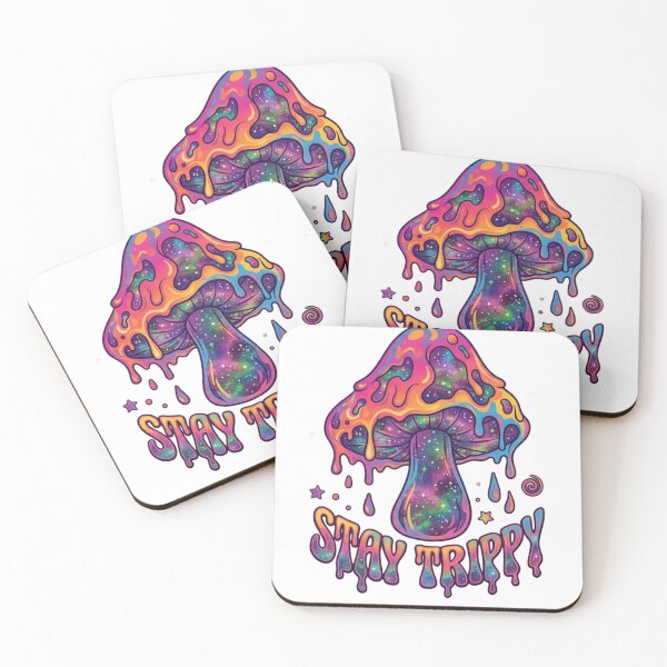 Item preview, Stay Trippy Melting Psychedelic Mushroom Art designed and sold by JeevanStickers.