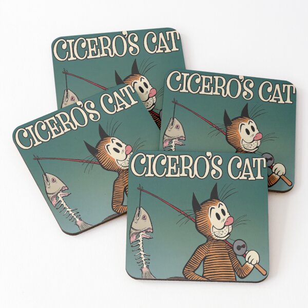Item preview, Vintage “Cicero’s Cat” Dockside Fishing Comic Illustration designed and sold by Analog Aura .
