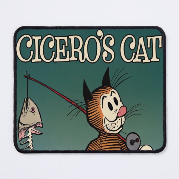 Item preview, Vintage “Cicero’s Cat” Dockside Fishing Comic Illustration designed and sold by Analog Aura .