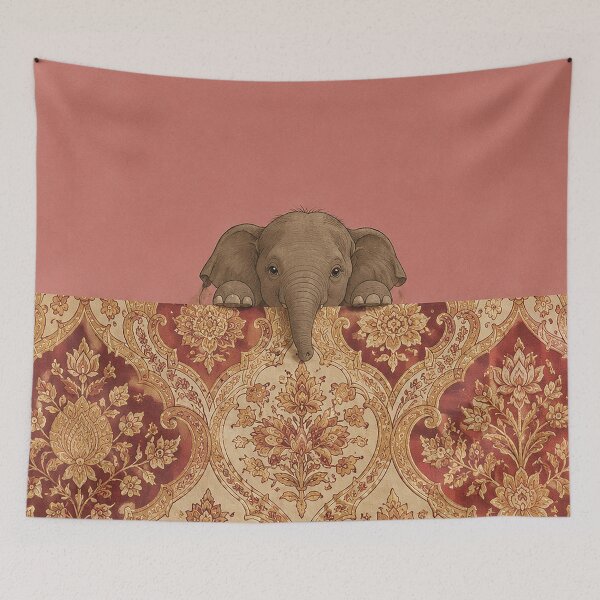 Item preview, Elephant and the boho wall  designed and sold by trengeee.