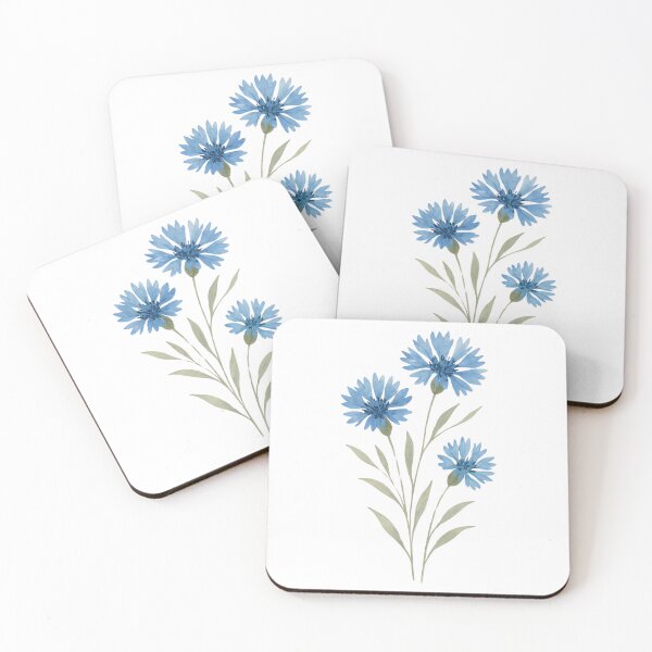 Item preview, Wild blue cornflowers watercolor painting designed and sold by uunaa.