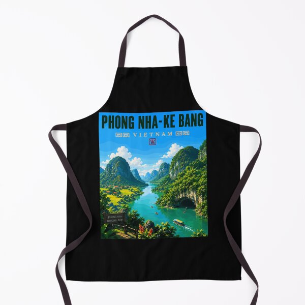 Item preview, Phong Nha - Ke Bang National Park in Vietnam, Vintage Art Travel Landscape designed and sold by MaateoDesign.