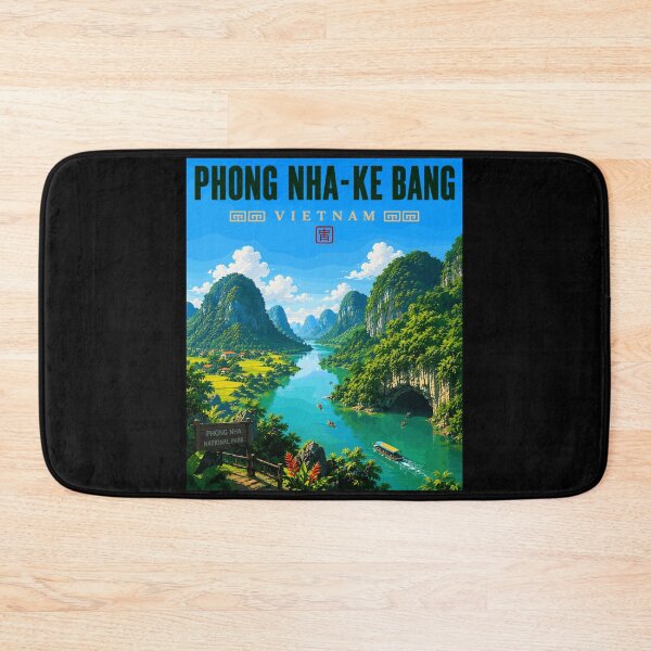 Item preview, Phong Nha - Ke Bang National Park in Vietnam, Vintage Art Travel Landscape designed and sold by MaateoDesign.