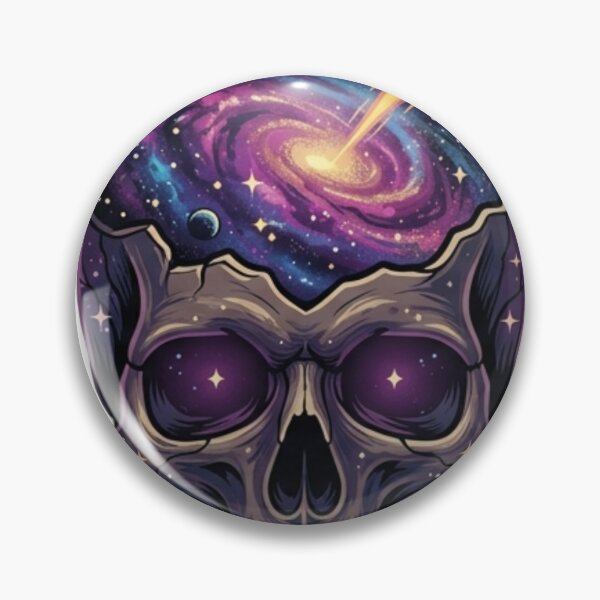 Item preview, Cosmic Galaxy Skull Space Rocket Art designed and sold by JeevanStickers.