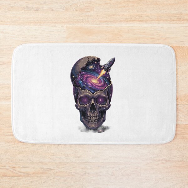 Item preview, Cosmic Galaxy Skull Space Rocket Art designed and sold by JeevanStickers.