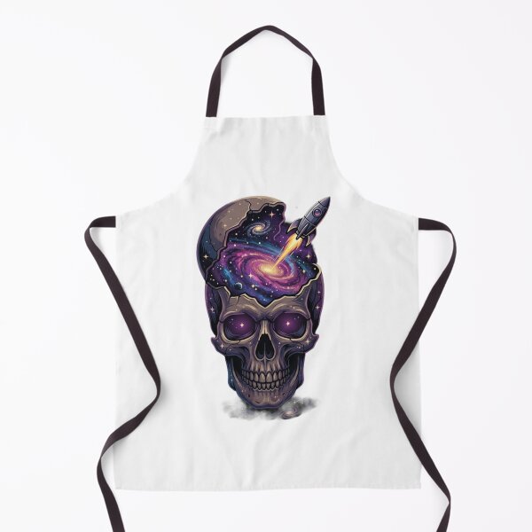 Item preview, Cosmic Galaxy Skull Space Rocket Art designed and sold by JeevanStickers.