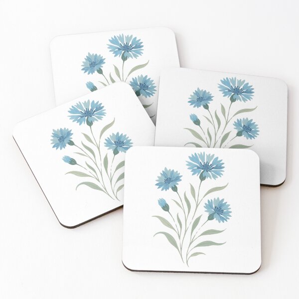 Item preview, Wild blue cornflowers watercolor painting designed and sold by uunaa.
