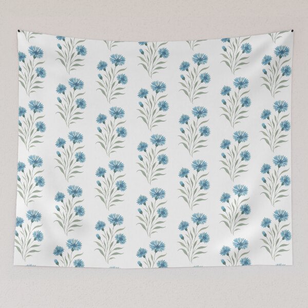Item preview, Wild blue cornflowers watercolor painting designed and sold by uunaa.