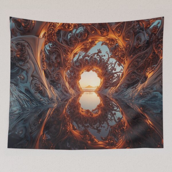 Item preview, Sunlit Fractal Gateway Reflection designed and sold by Harmonic_Layers.