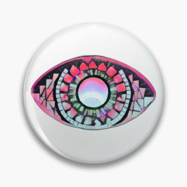 Item preview, Trippy Pink & Blue Mosaic Evil Eye designed and sold by MajestyMaker.