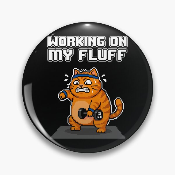 Item preview, Intense Orange Cat Workout - Funny Gym Struggle Pixel Art designed and sold by artistastshirt.