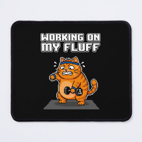 Item preview, Intense Orange Cat Workout - Funny Gym Struggle Pixel Art designed and sold by artistastshirt.