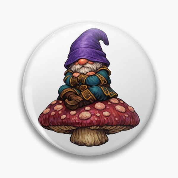 Item preview, Sleeping Gnome on Burgundy Toadstool designed and sold by Escape The Reality.