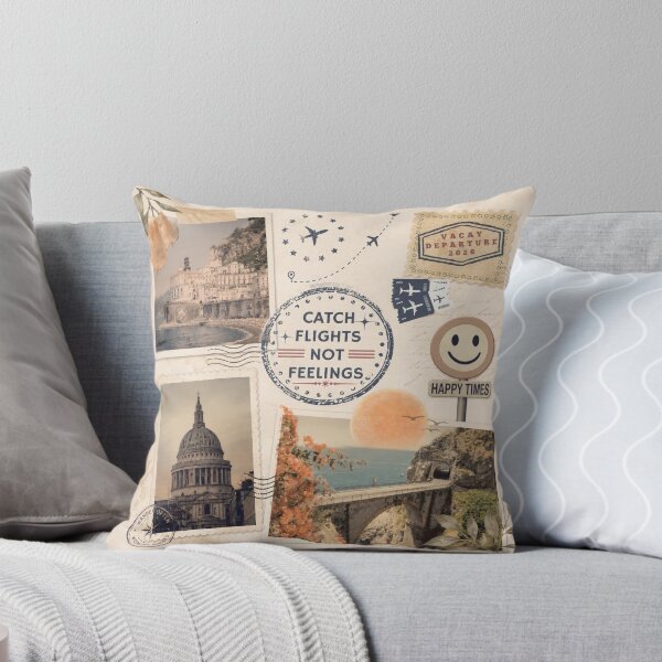 Item preview, Catch Flights Not Feelings Vintage Travel Scrapbook Aesthetic designed and sold by KaBaRen.