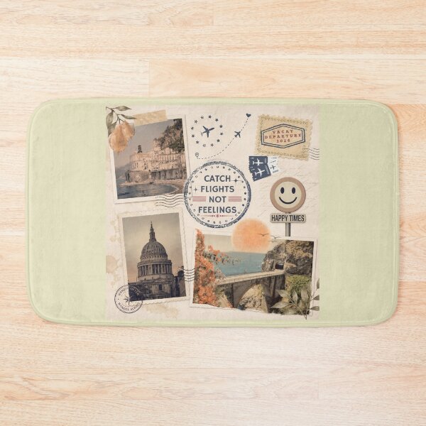 Item preview, Catch Flights Not Feelings Vintage Travel Scrapbook Aesthetic designed and sold by KaBaRen.