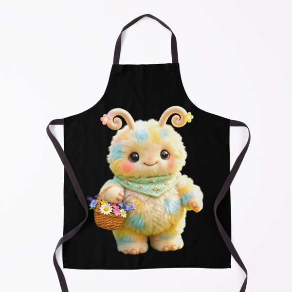 Item preview, Wemmbu Cute Fluffy Pastel Creature Flower Basket Art designed and sold by ExploreAura Studio.