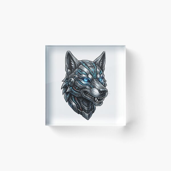 Item preview, Futuristic Cyberpunk Cyborg Mecha Wolf designed and sold by Adriib.