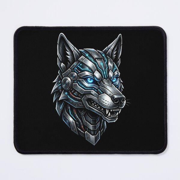 Item preview, Futuristic Cyberpunk Cyborg Mecha Wolf designed and sold by Adriib.