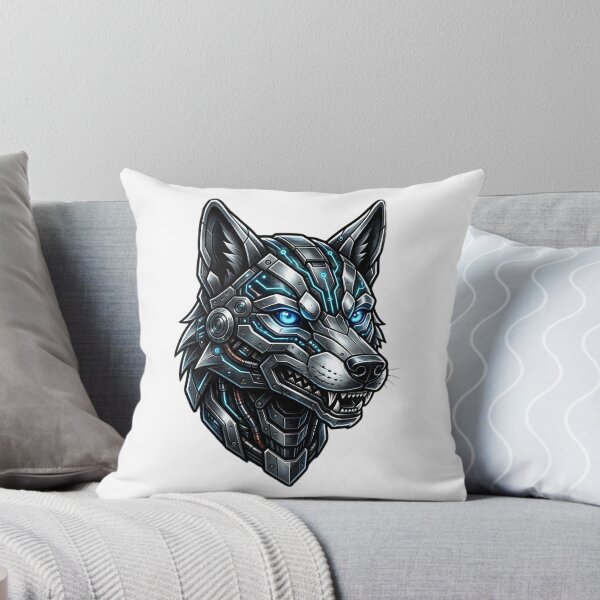 Item preview, Futuristic Cyberpunk Cyborg Mecha Wolf designed and sold by Adriib.