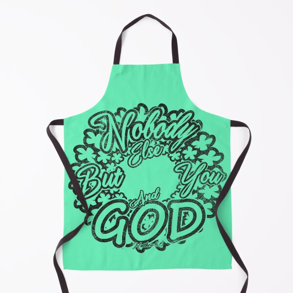 Item preview, Nadie más que tú y Dios Mateo 6:6 Diseño tipográfico cristiano floral | Negro para fondo claro designed and sold by ZechJohnRB.