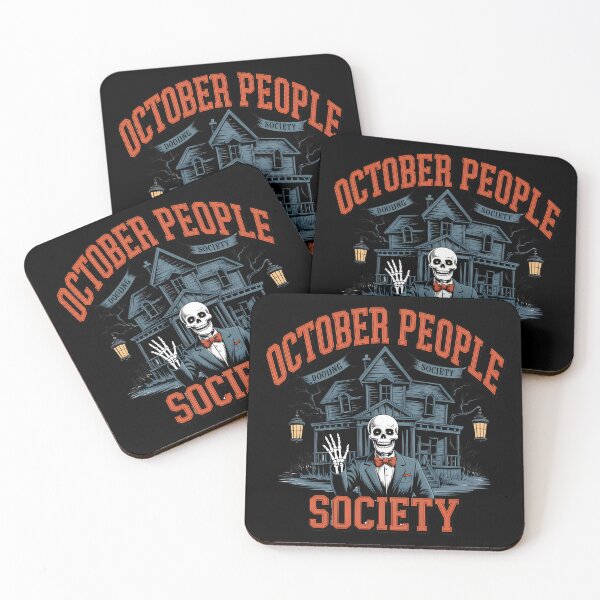 Item preview, October People Society Skeleton Haunted House Halloween designed and sold by Raw Tigers.