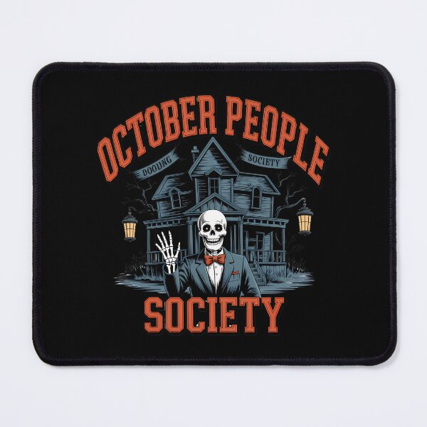 Item preview, October People Society Skeleton Haunted House Halloween designed and sold by Raw Tigers.