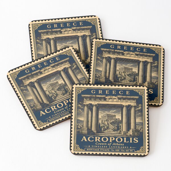 Item preview, Acropolis Athens Poster — Greece Travel Art Print — Ancient Greek Gift for History Lover — Vintage Wall Decor designed and sold by Martin's_Design.