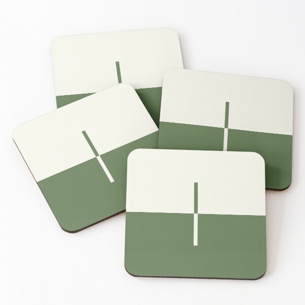 Item preview, The Intersection - Green and White Minimalist Geometric designed and sold by artdocaj.