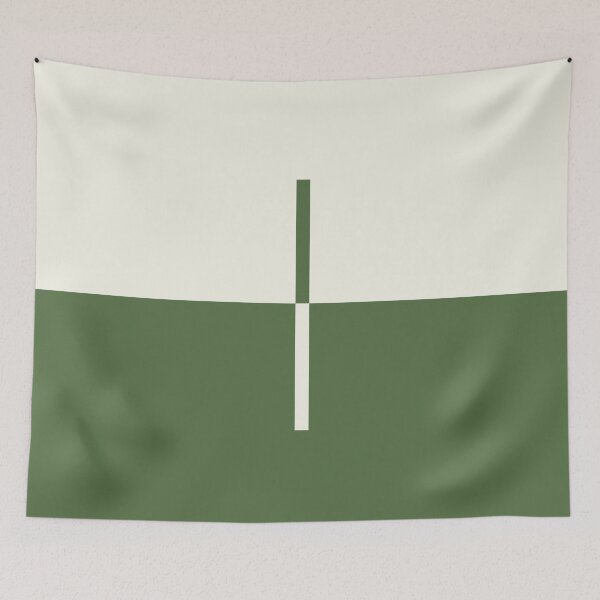 Item preview, The Intersection - Green and White Minimalist Geometric designed and sold by artdocaj.