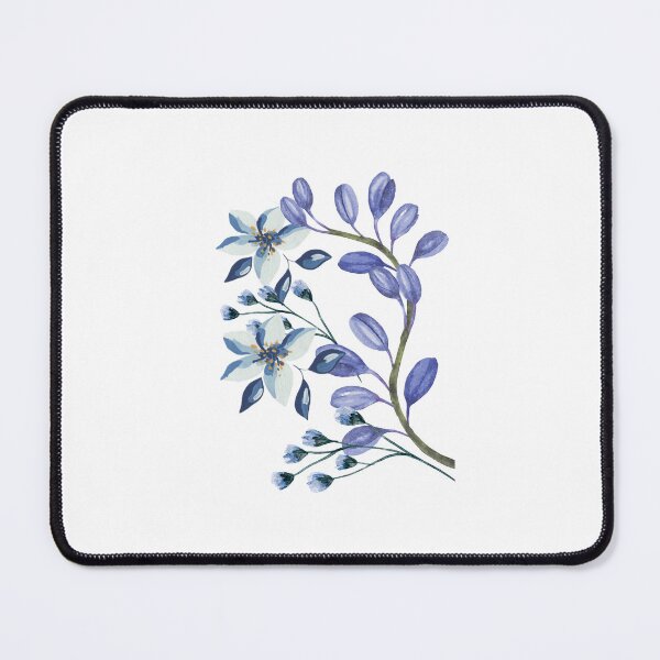 Item preview, Arching Blue floral vine on white designed and sold by Sage2026.