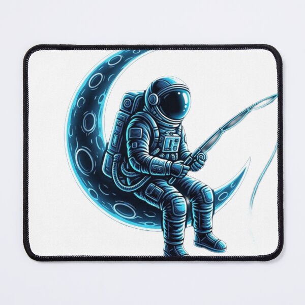 Item preview, Astronaut Fishing On The Moon Space Art designed and sold by JeevanStickers.