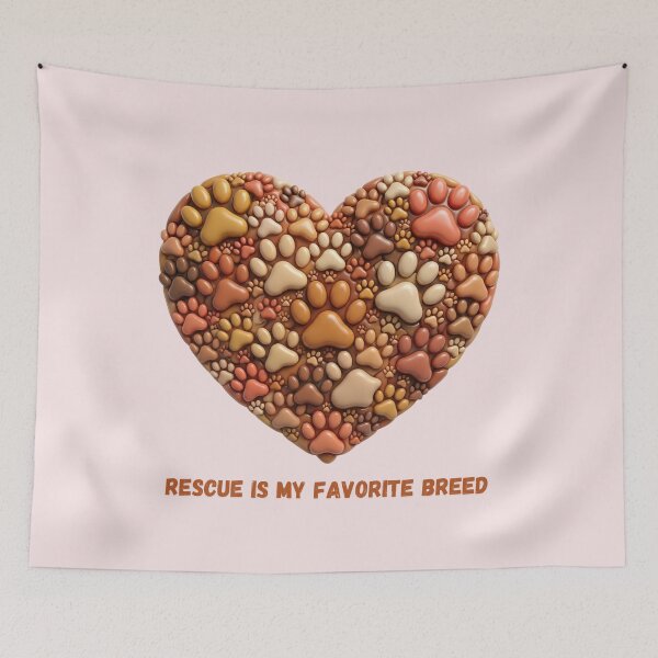 Item preview, Rescue Is My Favorite Breed Dog Lover Gift designed and sold by pradeepvisuals.
