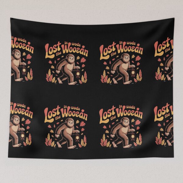 Item preview, Retro Bigfoot Lost in the Woods Autumn Lantern Graphic designed and sold by Raw Tigers.