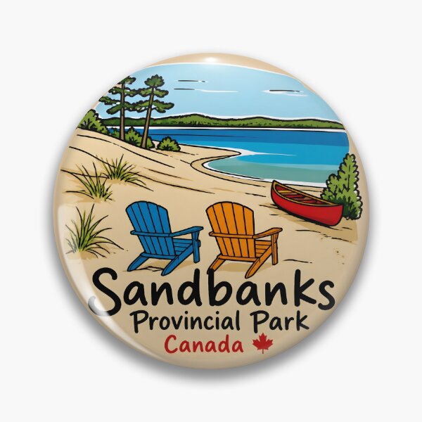 Item preview, Sandbanks Park Ontario Cute Sandy Dunes Retro Beach  designed and sold by HowToCanadian.